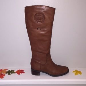 Etienne Aigner Brown Leather Riding Boots